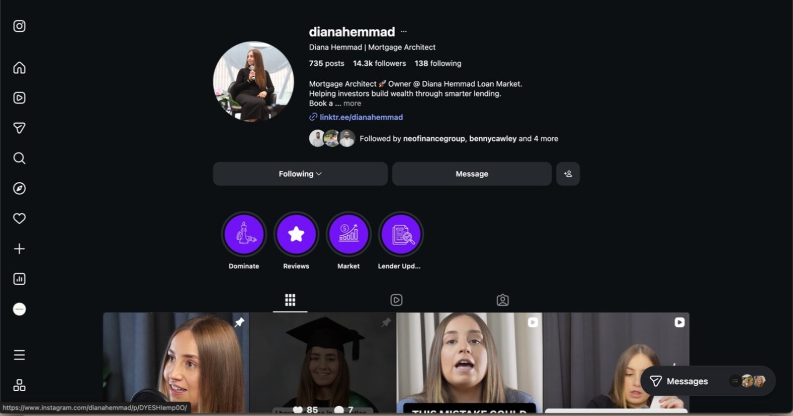 Diana Hemmad's Instagram profile